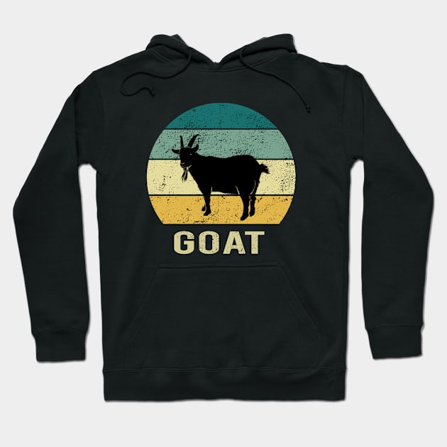 Goat At Sunset A Gift For Goats Lovers Hoodie by MerchAndrey